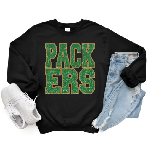 PACKERS VARSITY CREWNECK (Glitter Design)