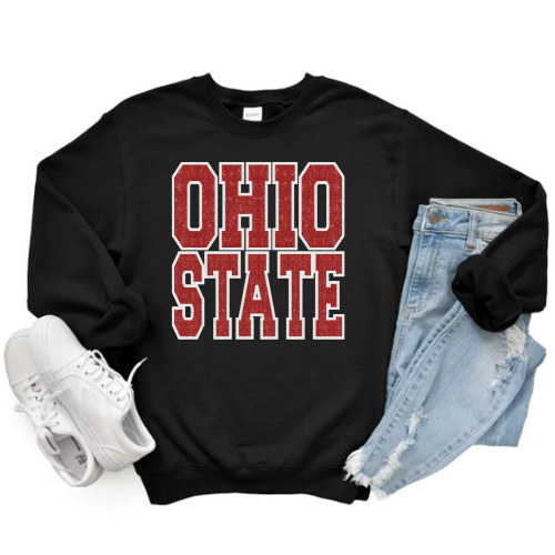 OHIO STATE VARSITY CREWNECK (Glitter Design)