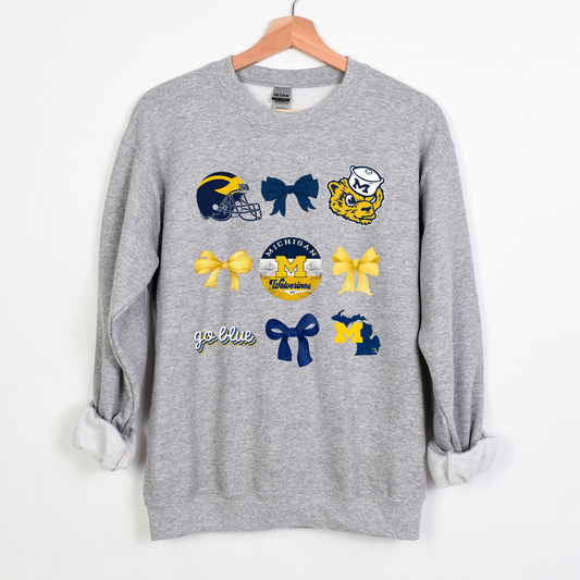 MICHIGAN COQUETTE CREWNECK