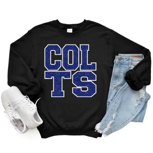 COLTS VARSITY CREWNECK (Glitter Design)