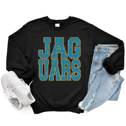 JAGUARS VARSITY CREWNECK (Glitter Design)