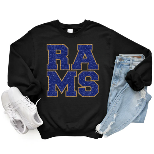 RAMS VARSITY CREWNECK (Glitter Design)