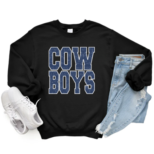 COWBOYS VARSITY CREWNECK (Glitter Design)