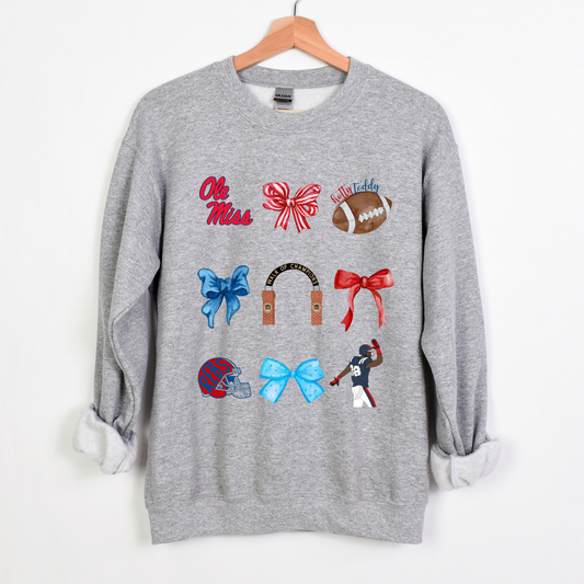 OLE MISS COQUETTE CREWNECK