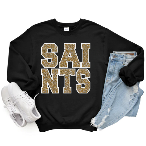 SAINTS VARSITY CREWNECK (Glitter Design)