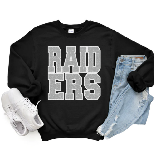 RAIDERS VARSITY CREWNECK (Glitter Design)