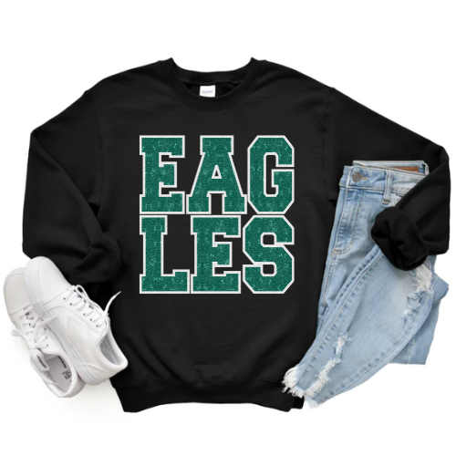 EAGLES VARSITY CREWNECK (Glitter Design)