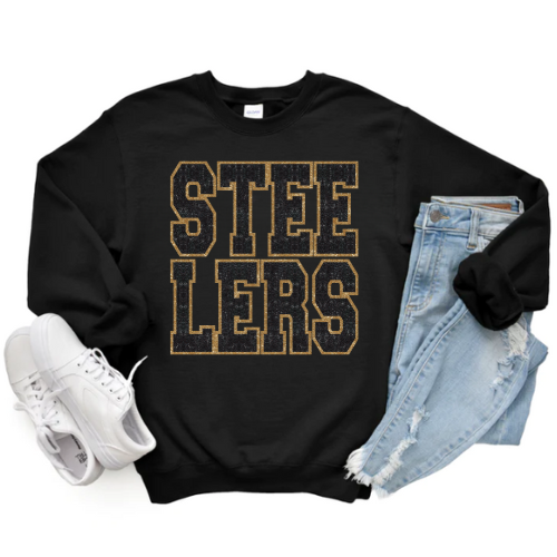 STEELERS VARSITY CREWNECK (Glitter Design)