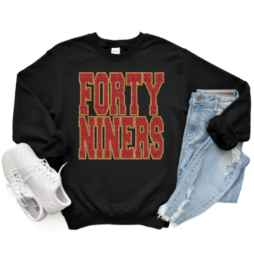 FORTY NINERS VARSITY CREWNECK (Glitter Design)