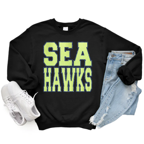 SEAHAWKS VARSITY CREWNECK (Glitter Design)