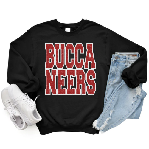 BUCCANEERS VARSITY CREWNECK (Glitter Design)