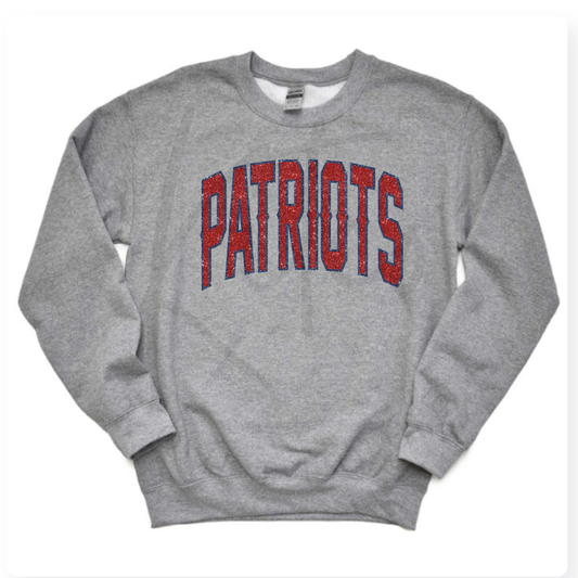 PATRIOTS CREWNECK (Glitter Design)