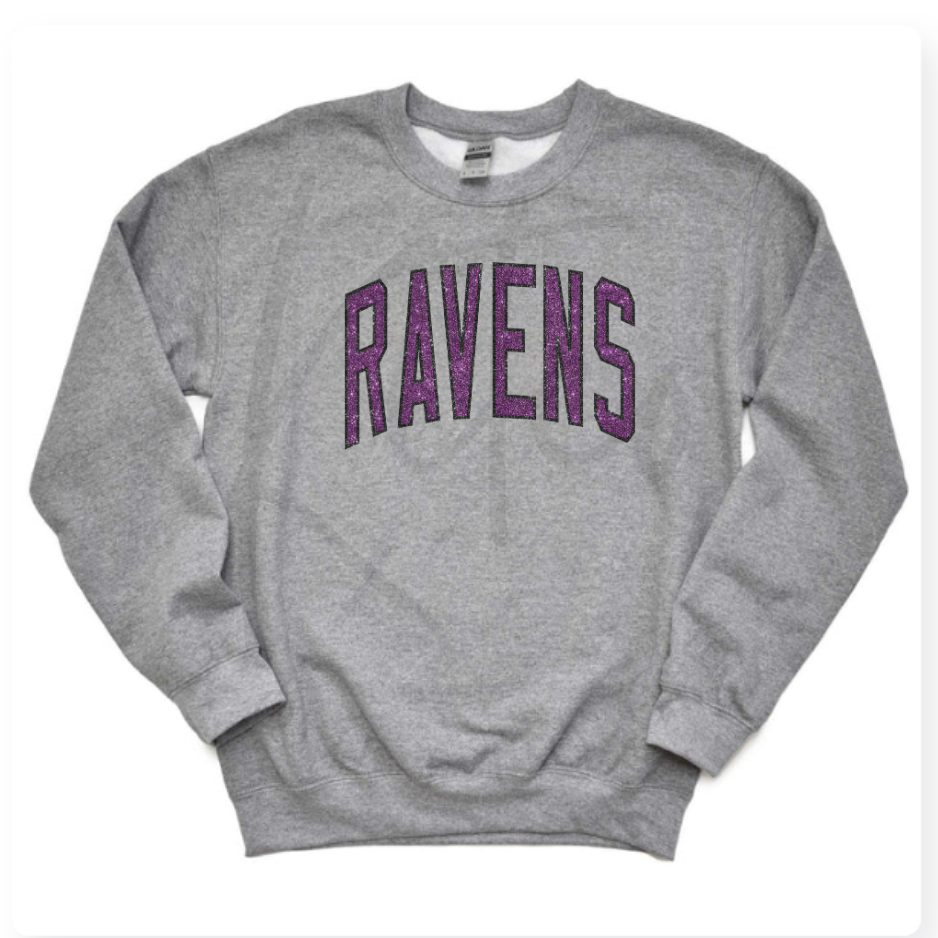 RAVENS CREWNECK (Glitter Design)