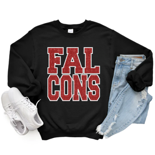 FALCONS VARSITY CREWNECK (Glitter Design)