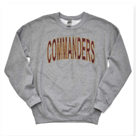 COMMANDERS CREWNECK (Glitter Design)