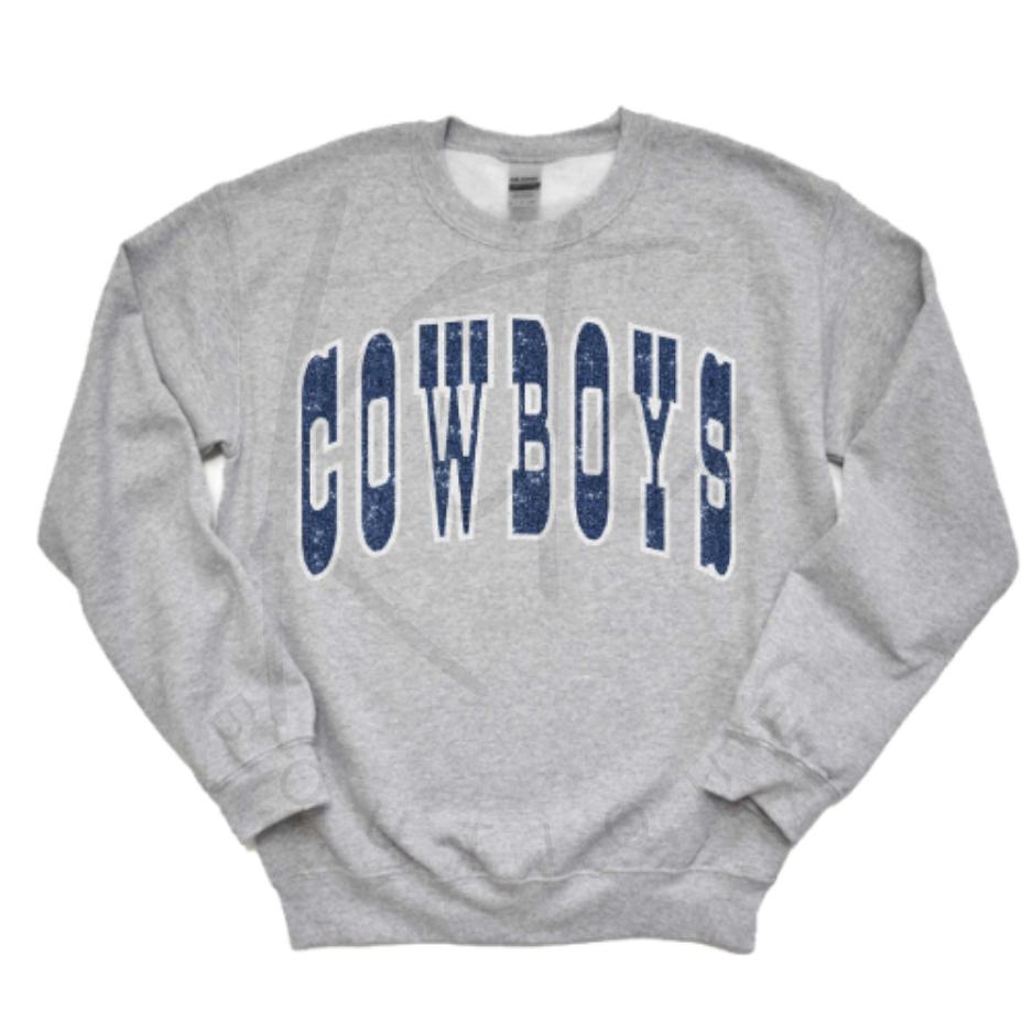 COWBOYS CREWNECK (Glitter Design)