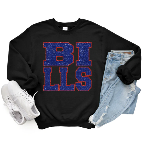 BILLS VARSITY CREWNECK (Glitter Design)