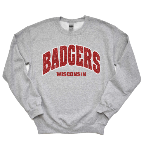 WISCONSIN CREWNECK (Glitter Design)