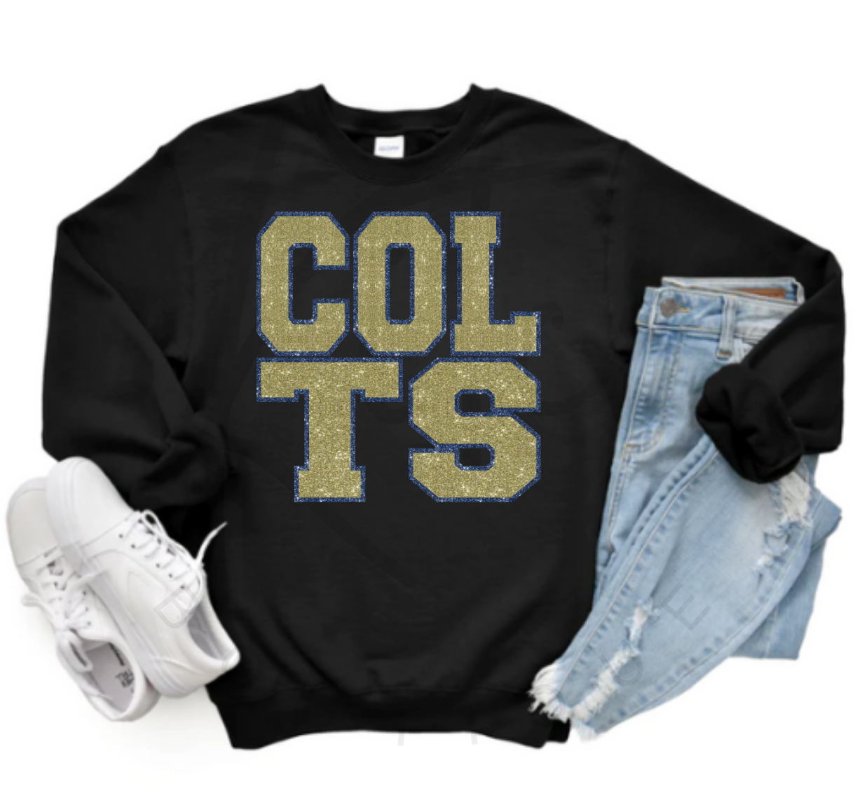 CASTEEL COLTS VARSITY CREWNECK (Glitter Design)