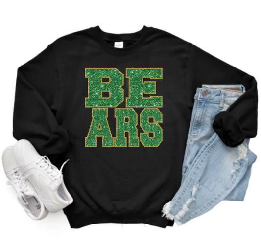 BASHA BEARS VARSITY CREWNECK (Glitter Design)