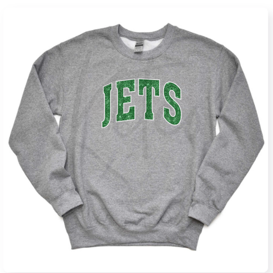 JETS CREWNECK (Glitter Design)