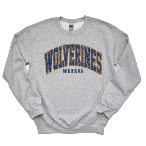 MICHIGAN CREWNECK (Glitter Design)